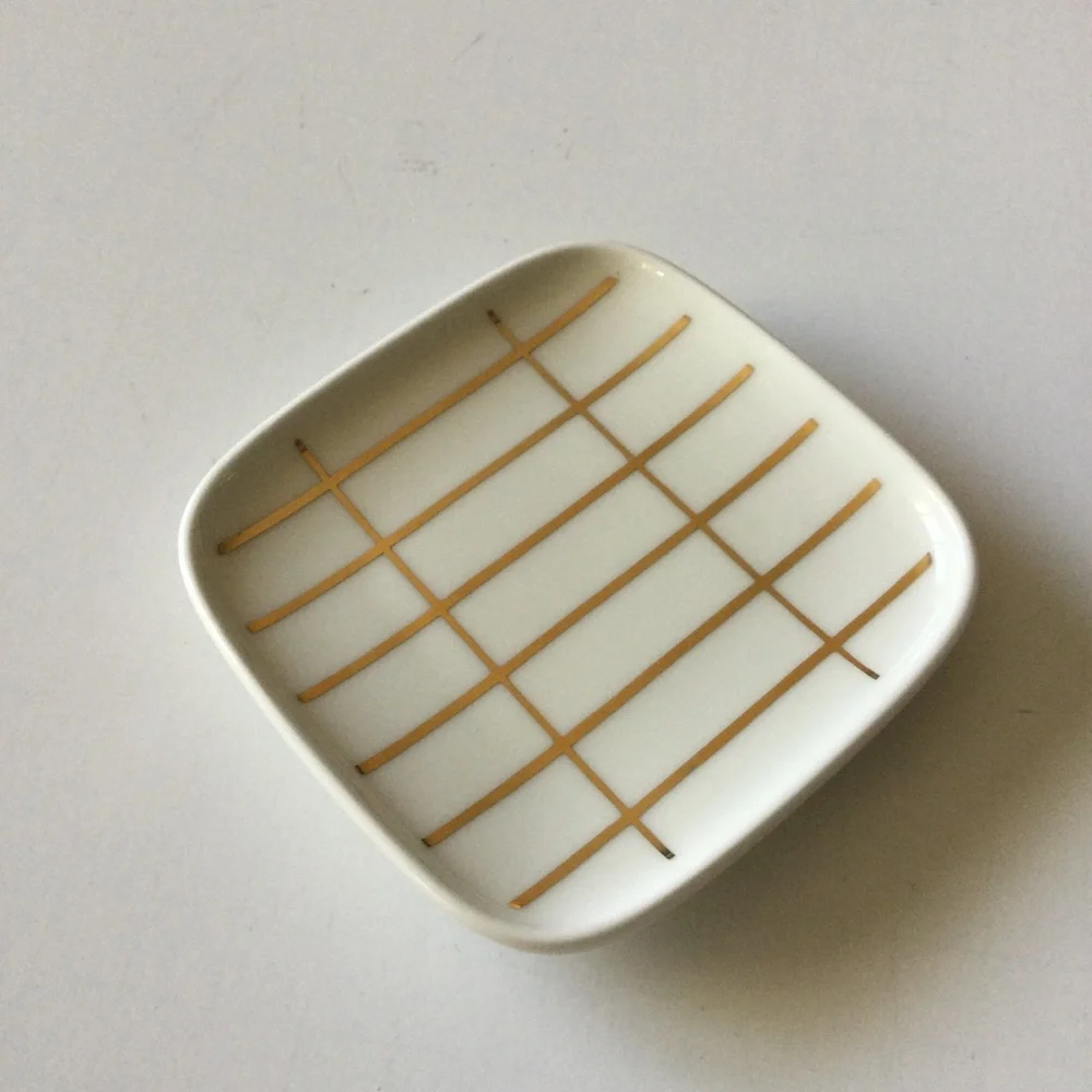 MARIMEKKO Tiiliskivi White / Gold Small Plate NWT - Picture 8 of 11